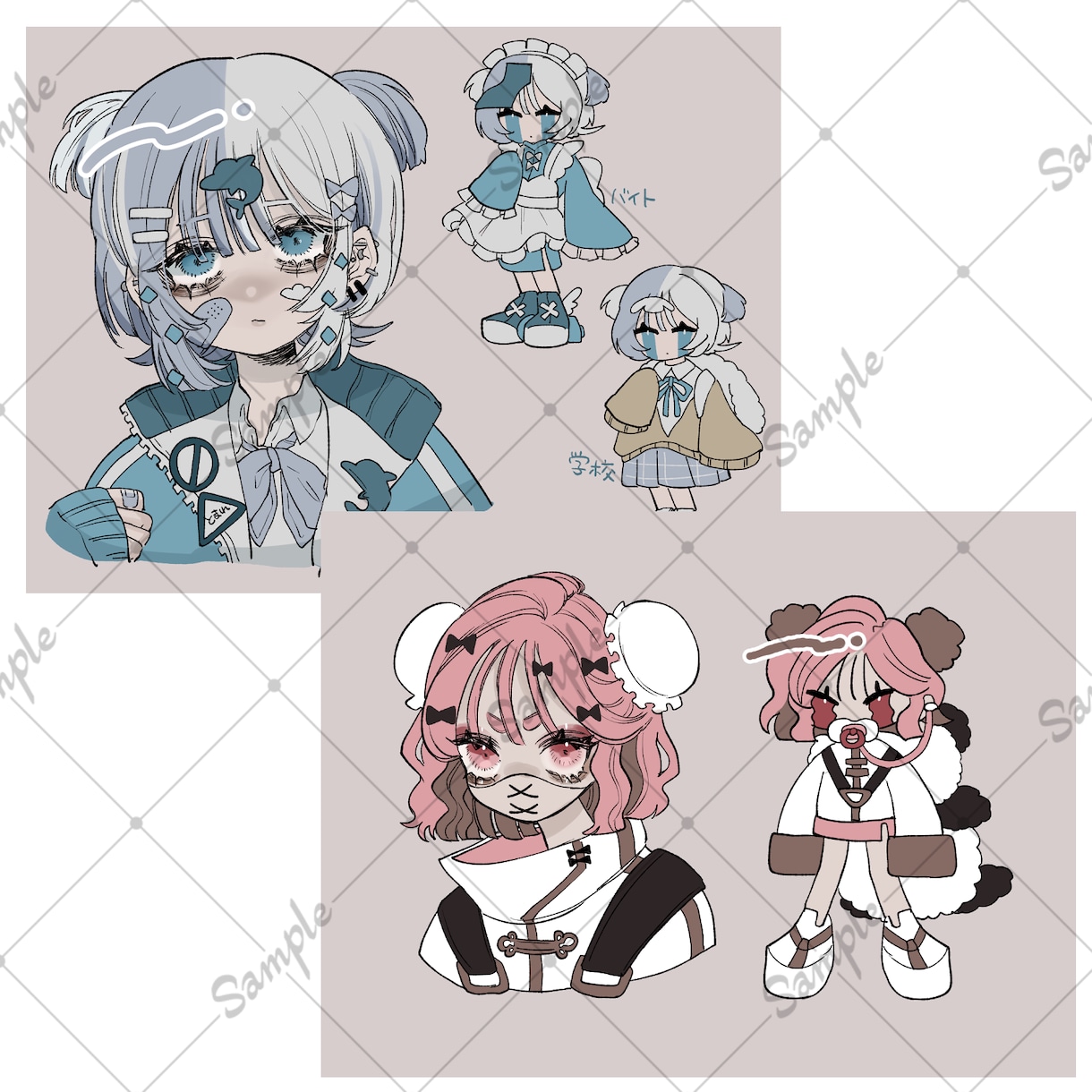 絵柄寄せ可能！簡易立ち絵制作致します お求めやすい価格の立ち絵！TRPG/配信/ゲーム/グッズ イメージ4
