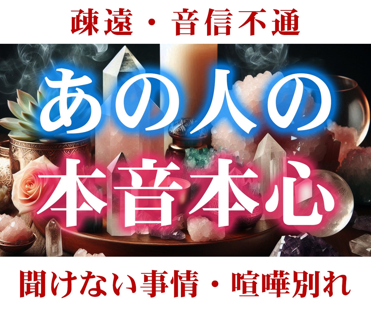 あの人の気になる本音・本心をお伝えします 疎遠や音信不通、近くにいるけど聞けない本音を炙り出す！ イメージ1