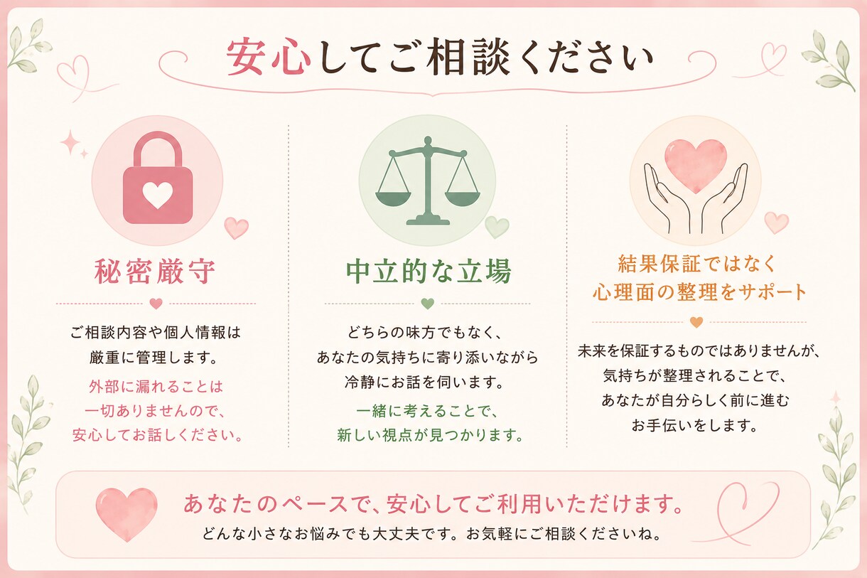 HSP気質の恋愛相談｜男性心理で紐解きます 愛着スタイル理論で行動の背景を言語化します。 イメージ4