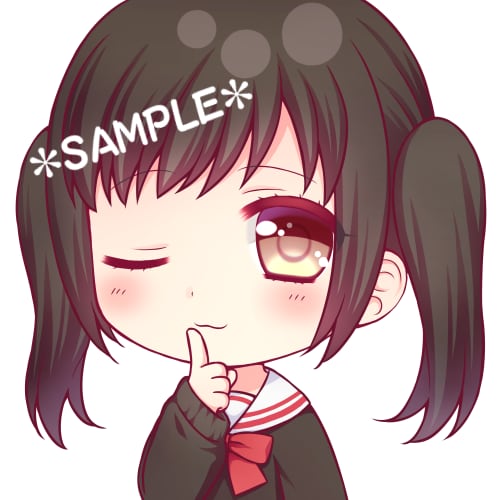 オリジナルの可愛い女の子などのアイコンお描きします SNS等のあなただけのちびキャラのアイコンが欲しい方に! イメージ9