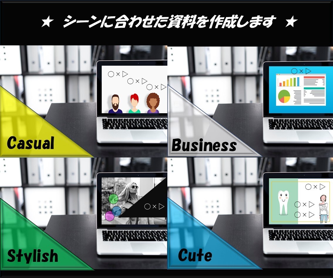 プレゼン、提案資料で魅せるパワーポイント作ります ★パワーポイント資料をシーンに合わせてお洒落に作成★ イメージ4
