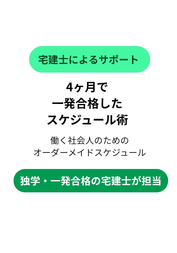 独学4ヶ月で宅建合格への学習プランを制作します 働きながら初学者で4ヶ月一発合格した宅建士がやったこと全公開 イメージ1