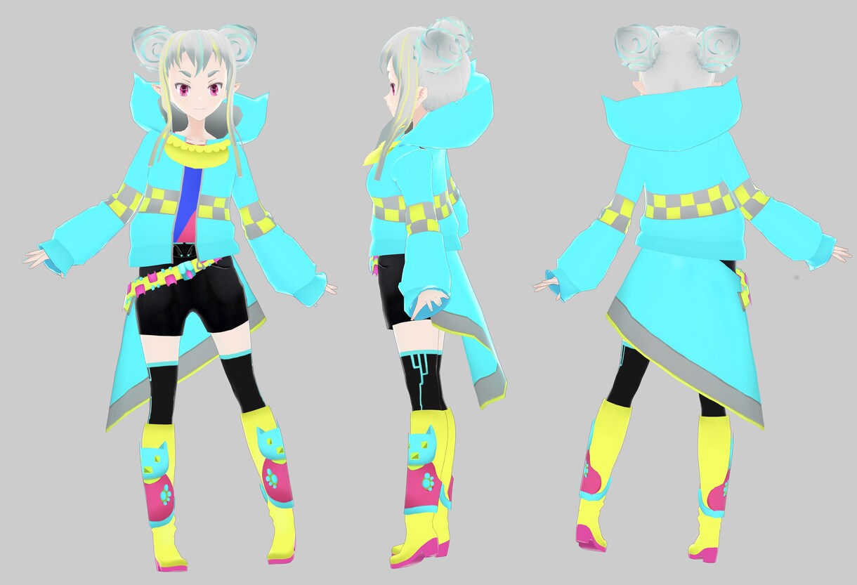 Vroid（+blender）で3Dキャラ作ります イラスト１枚からのモデリング、キャラデザからの制作も可能です イメージ2