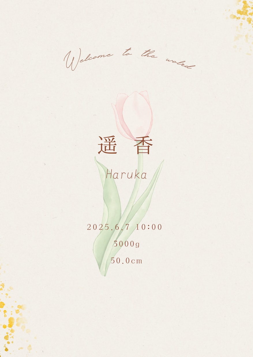 世界でひとつだけの命名書作ります 大切なお子様誕生を記念した命名書をお作りします イメージ3