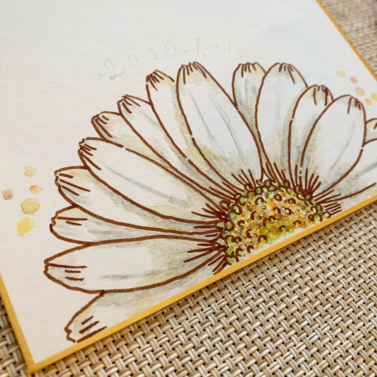 デザイン科卒が色紙に花と文章描きます 好きな花と大切な日を記しましょう イメージ5
