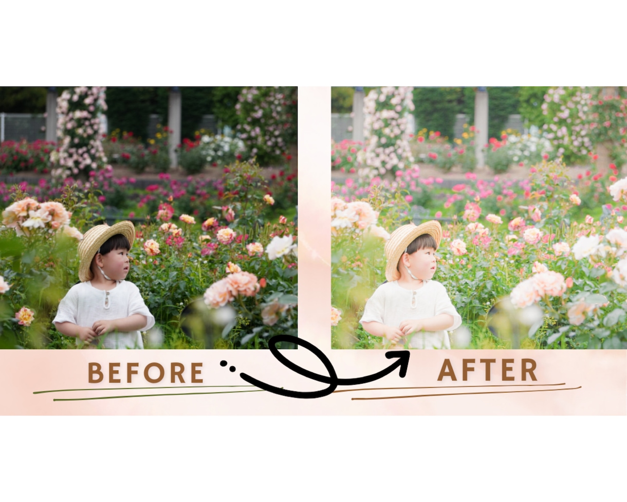 お子さまや家族写真をふんわり優しく編集します ママ目線で丁寧に！ふんわり、明るく（Lightroom仕上げ イメージ1