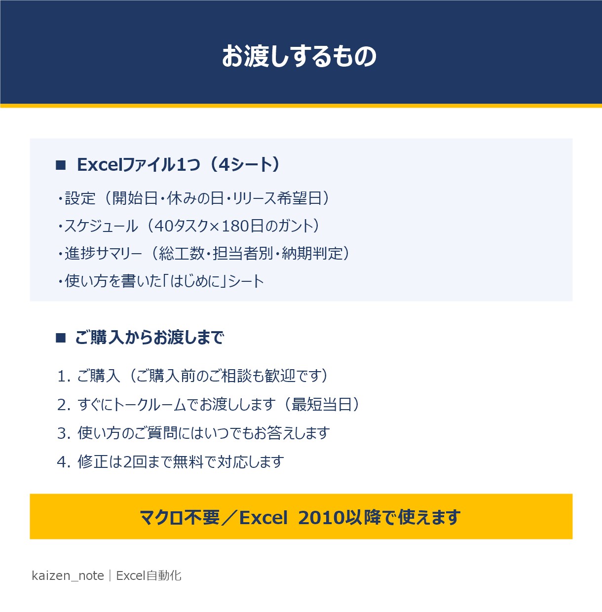担当別の工数が見える開発工程表を渡します 誰に何人日寄っているかが出る｜土日祝を飛ばして180日分 イメージ7