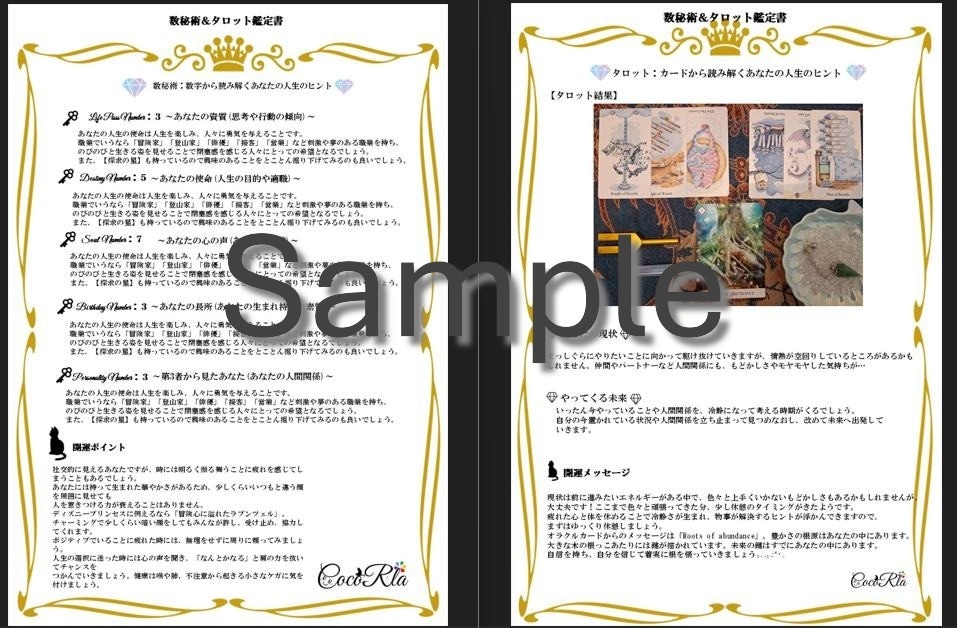 保護猫支援：鑑定書付☪本来の自分を解放します 数秘術とタロットを使いより良く生きるヒントを読み解きます イメージ4
