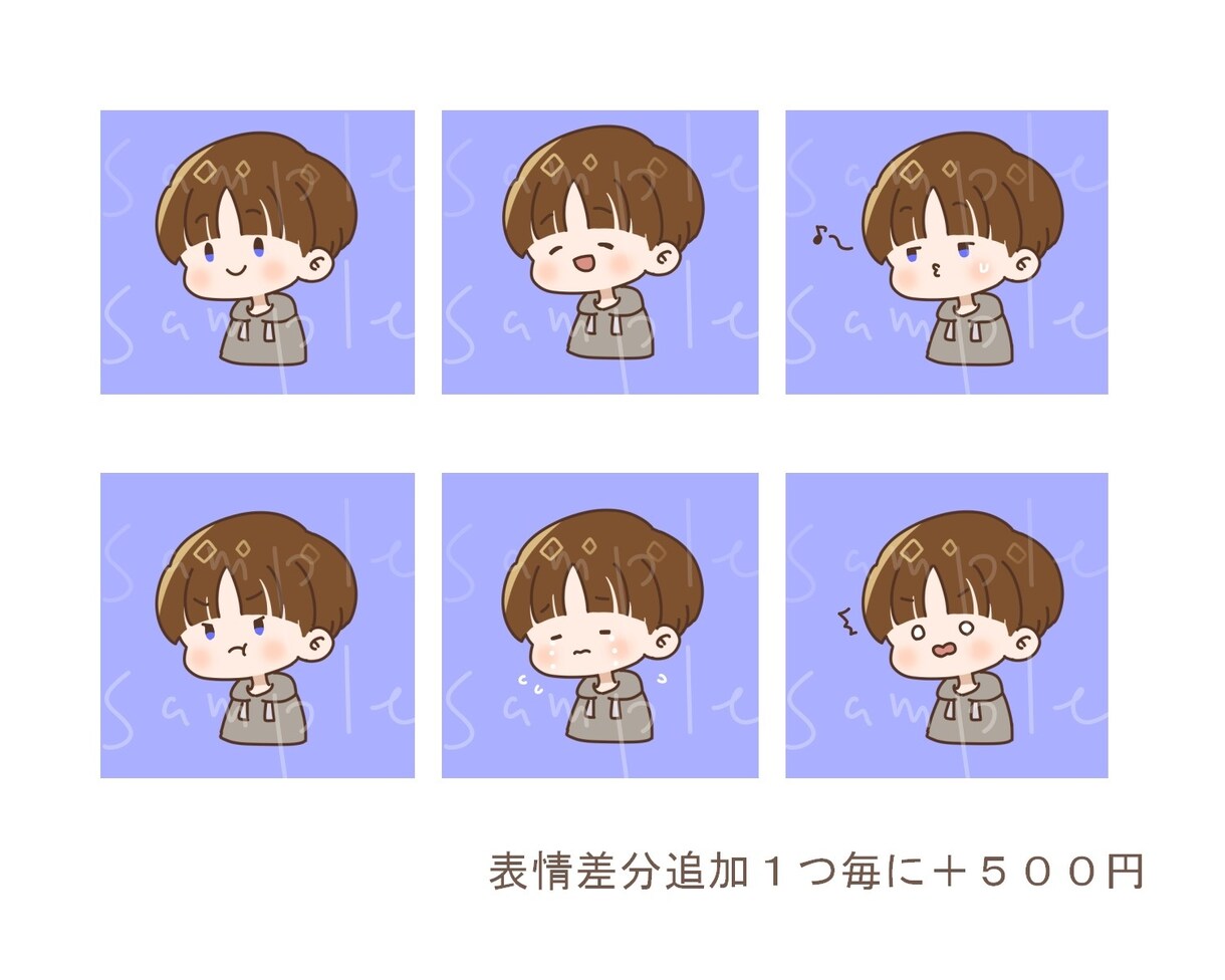 ゆるっとかわいいデフォルメアイコン描きます ◇似顔絵や動物も◎アイコン以外も受け付けてます イメージ3