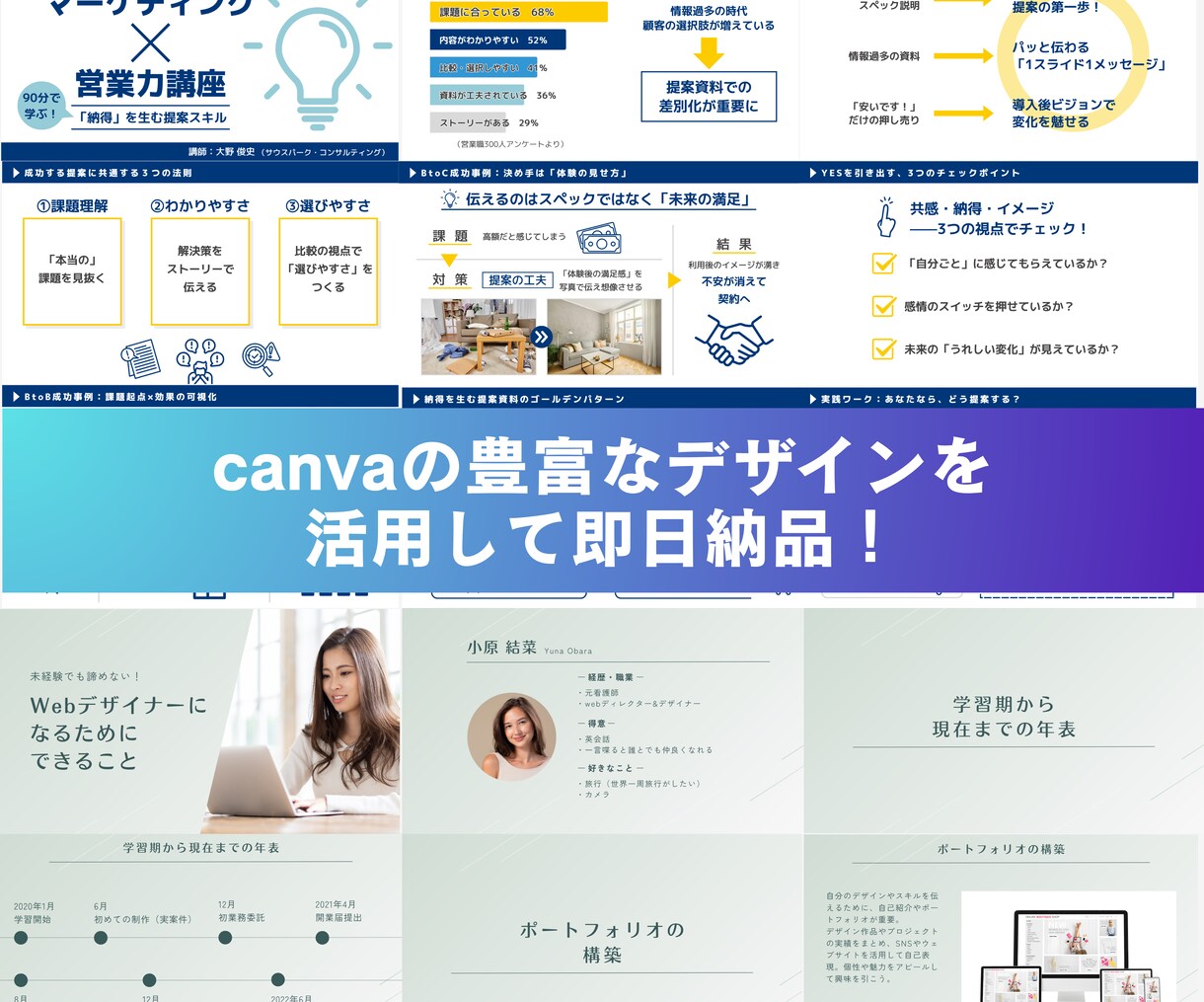 Canvaで講座用スライドを制作します 構成からデザインまで講師専用スライド制作 イメージ4