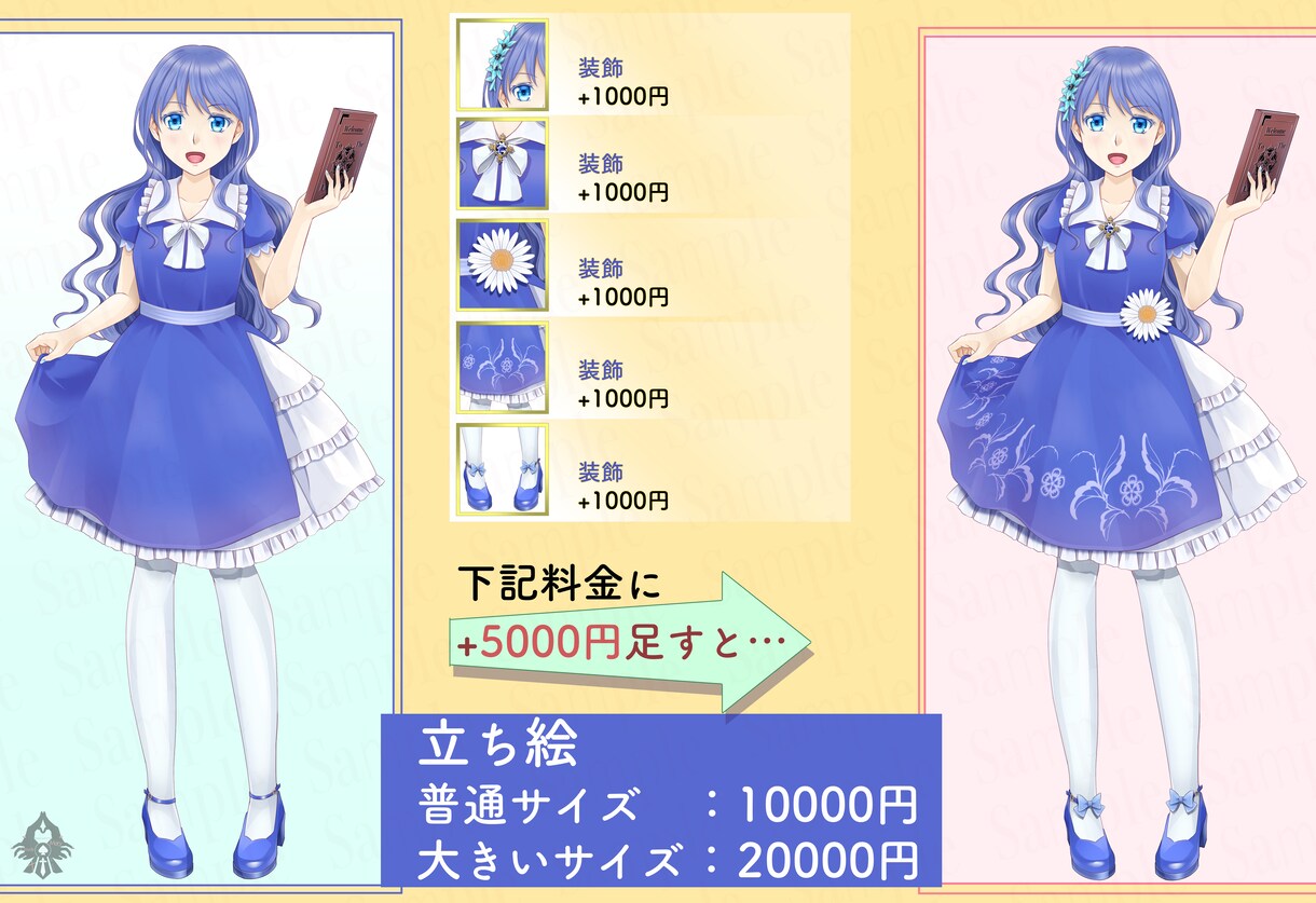 全身の立ち絵描きます 追加料金でキャラクターたちを更に華やかに！ イメージ3
