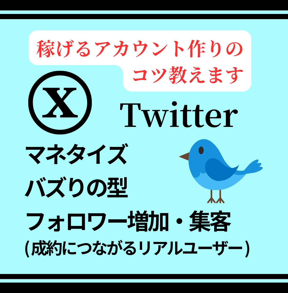 Twitterフォロワー集客・マネタイズ法教ます バズりだけでフォロワー1万人越えした♩リアルフォロワーで稼ぐ イメージ1