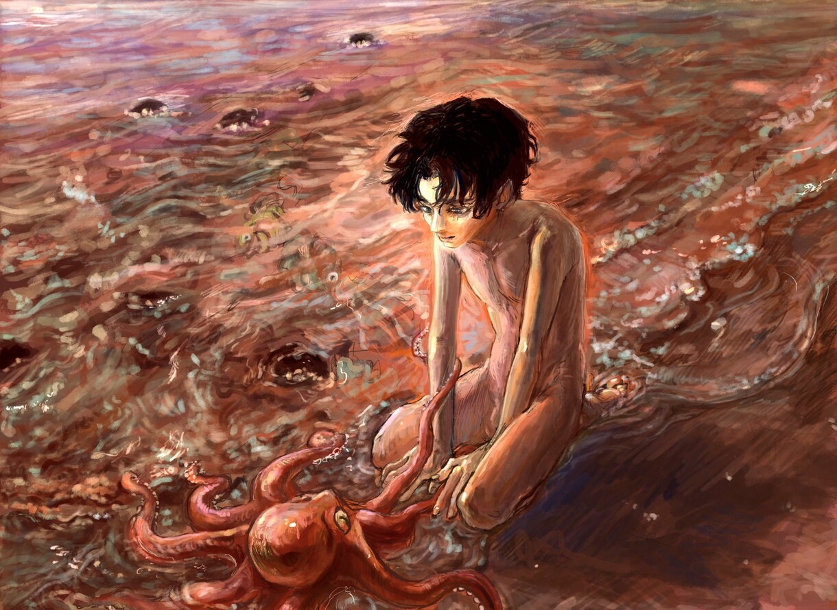 海と男性のイラスト描きます 海と男性をモチーフにしたイラスト描きます イメージ4
