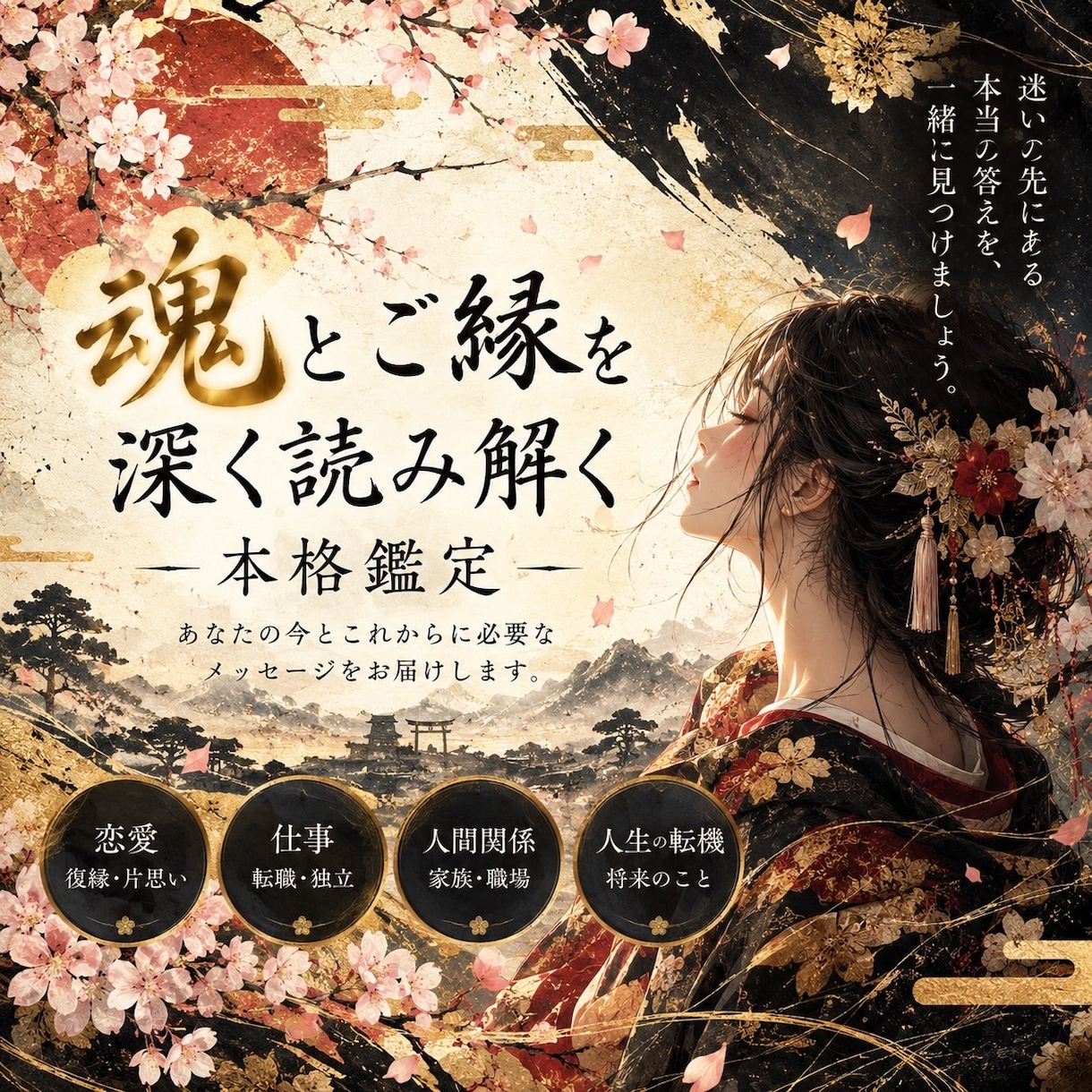 魂とご縁を深く読み解く本格鑑定をします 恋愛・仕事・人生の流れを丁寧に読み解きます イメージ1
