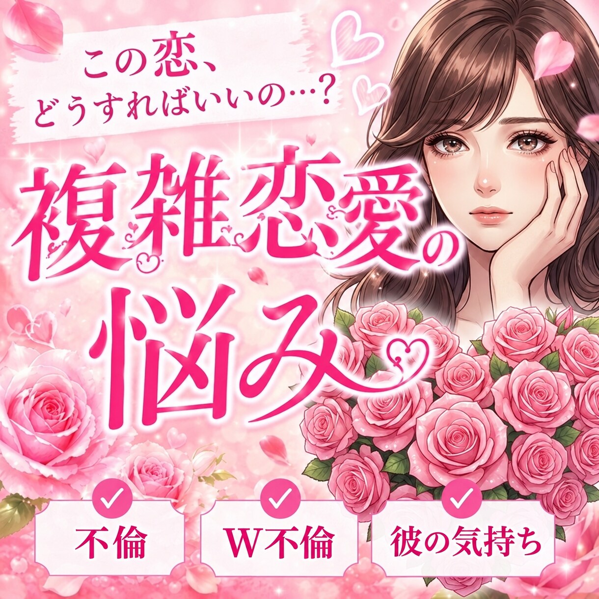 複雑恋愛・不倫・W不倫のお悩み聞きます 誰にも言えない本音を聞いてほしいetc... イメージ1