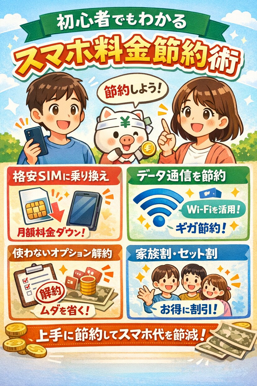 えっ!?大容量なのに・・・スマホ料金節約術教えます 毎月のスマホ料金、見直すだけで変わるかもしれません イメージ1
