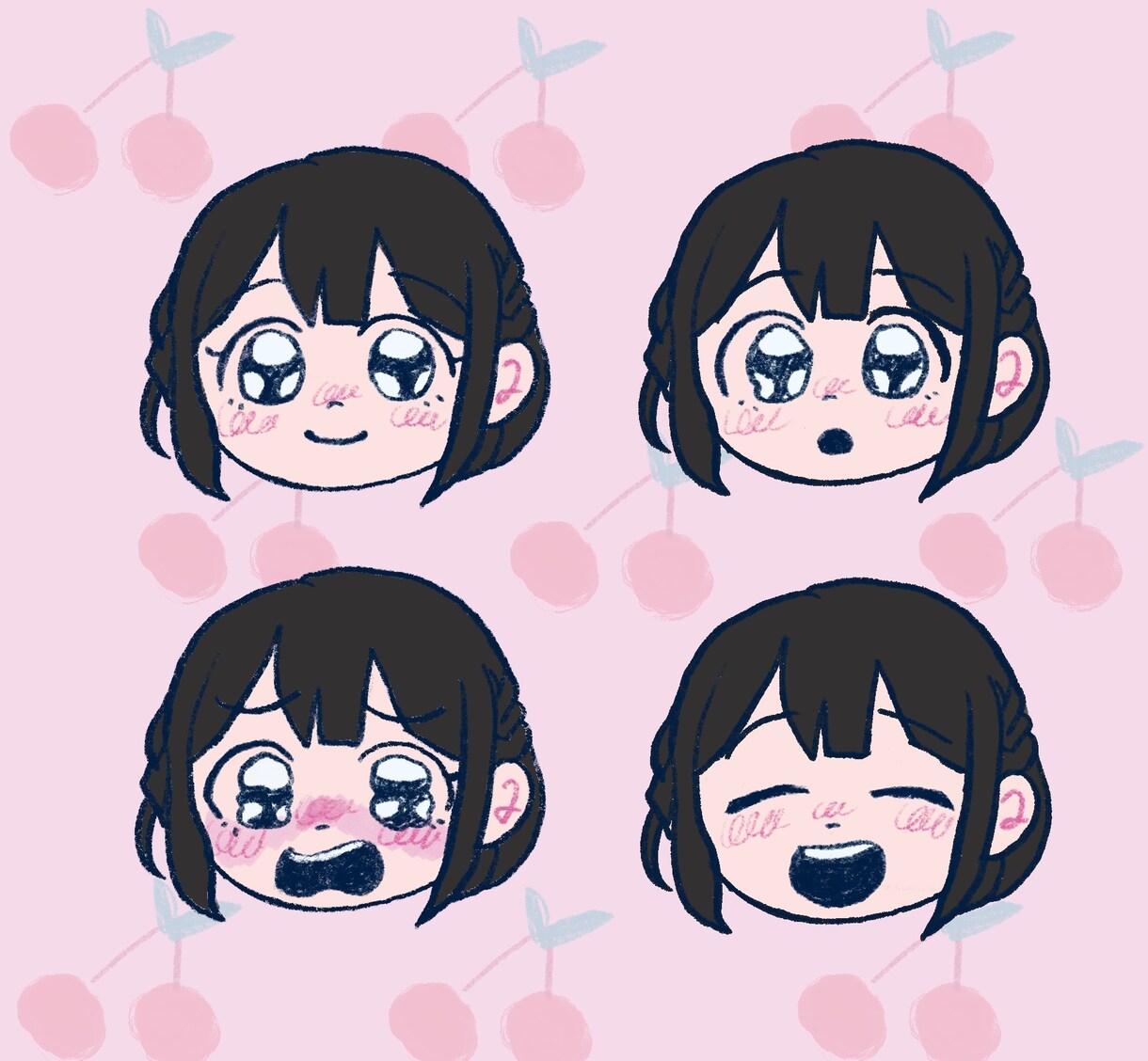 喜怒哀楽4種を可愛く描きます あなたや家族、友人やペットの似顔絵をかわいいタッチで！ イメージ6