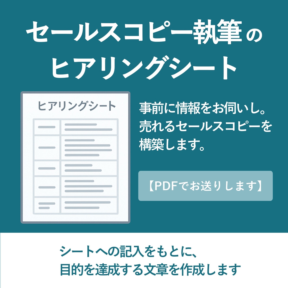 あなたの商品が欲しいに変わるストーリー制作します ヒアリングシートで魅力を引き出すセールスコピー作成 イメージ2