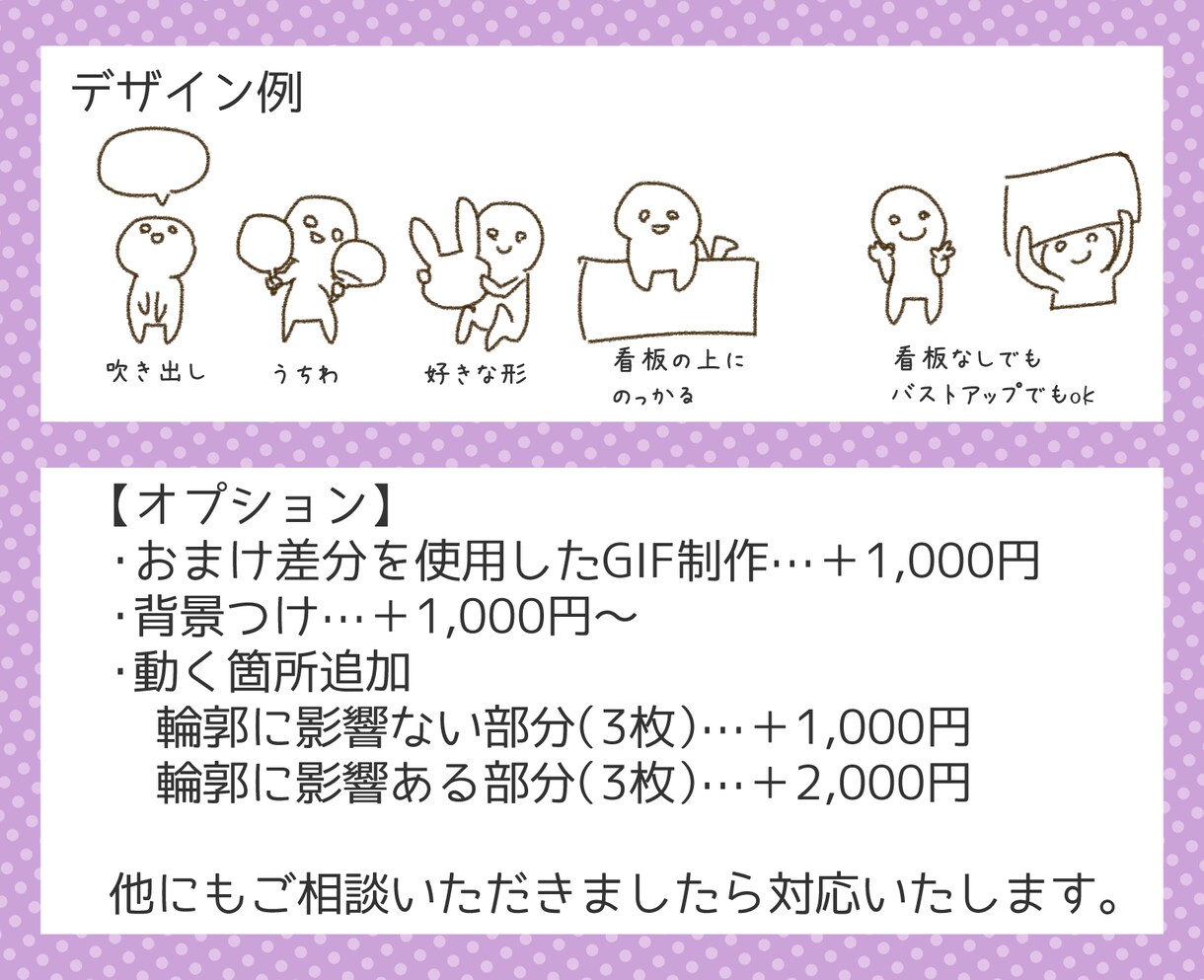 2/28まで！カワイイ看板まばたきGIF描きます 文字入れは自分でできちゃうので配信者さんにオススメ イメージ3