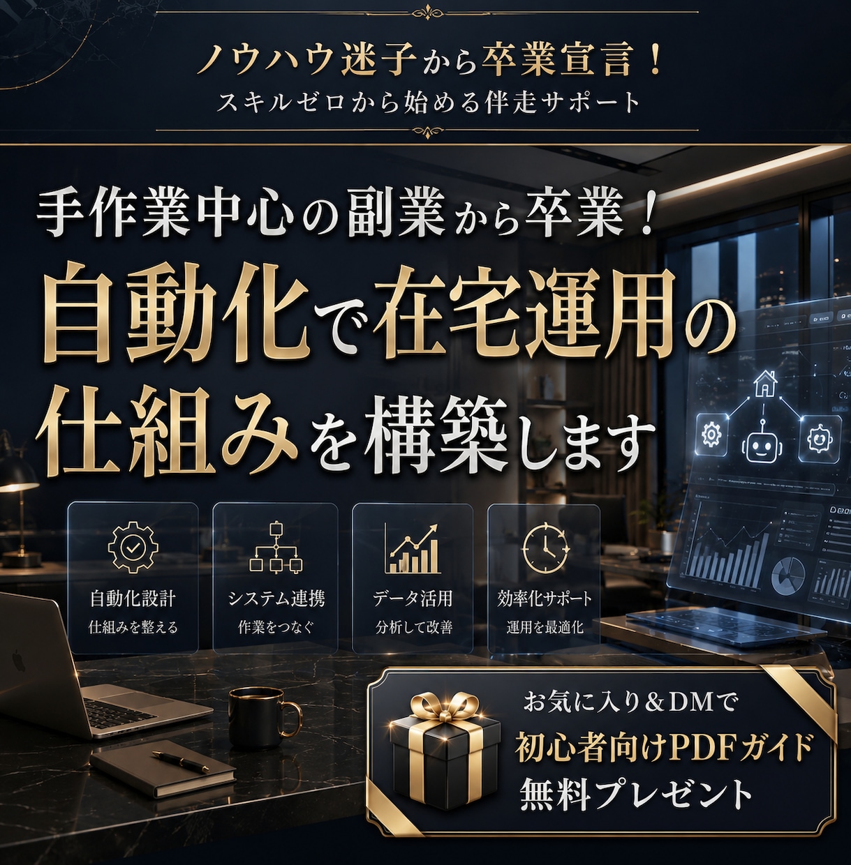 労働を卒業！自動化で在宅起業の仕組み構築します 脱！労働今日からあなたも自由を！副業初心者/おすすめ/スマホ イメージ2