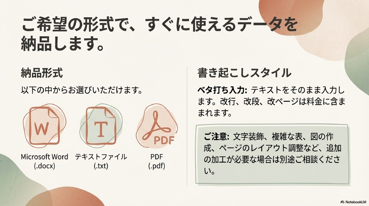 画像からの文字起こしやります 初めての方大歓迎！正確に早く納品します　文字単価0.3円 イメージ5
