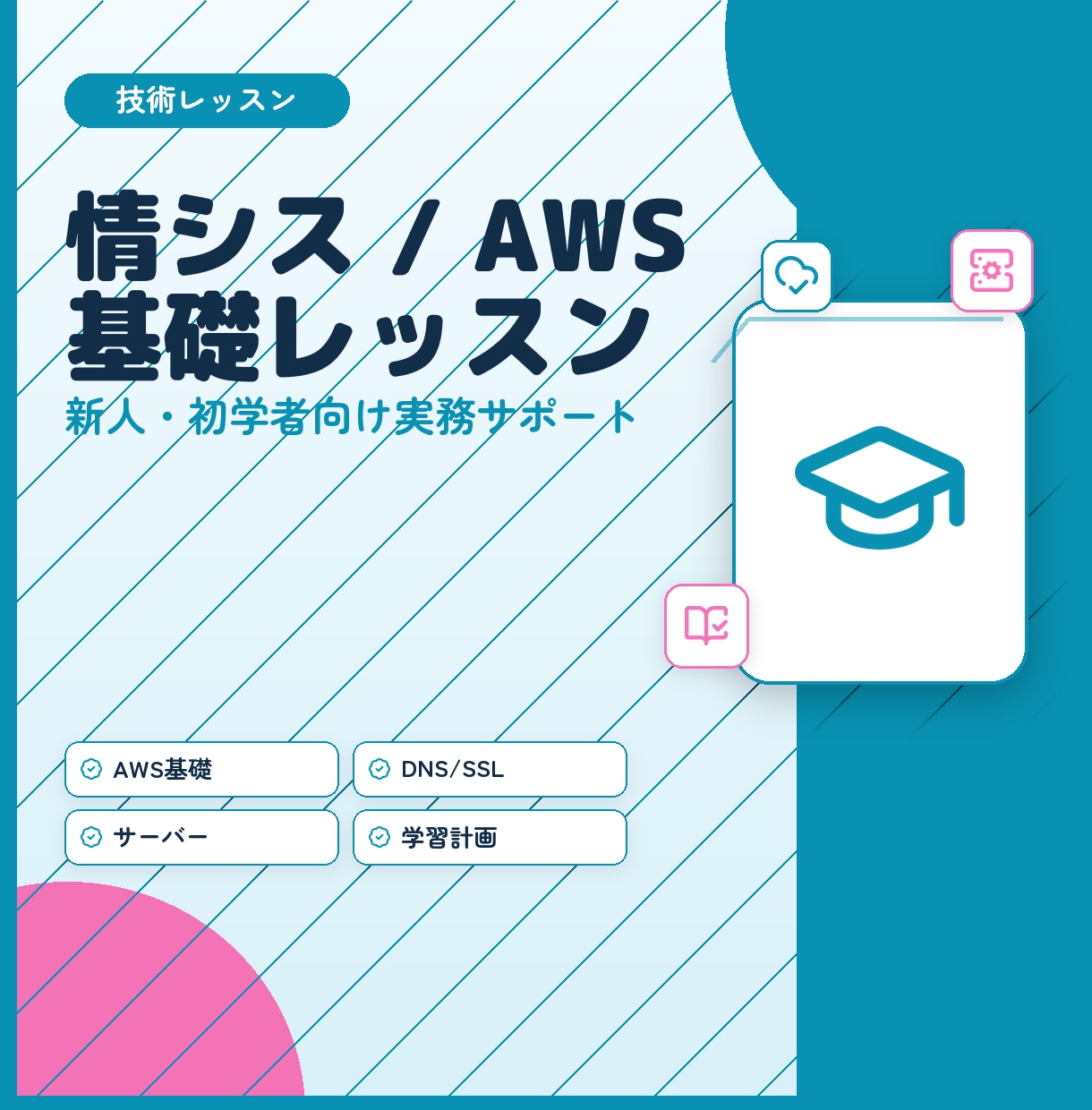 情シス/インフラ/AWSの基礎を教えます エンジニア歴10年が実務に沿ったレクチャーや相談に乗ります イメージ1