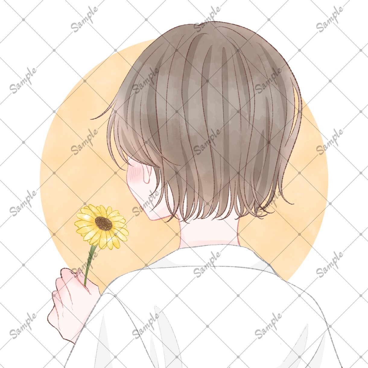 可愛い髪型描きます 後ろ姿だけで魅せることができるアイコンです✿︎ イメージ5