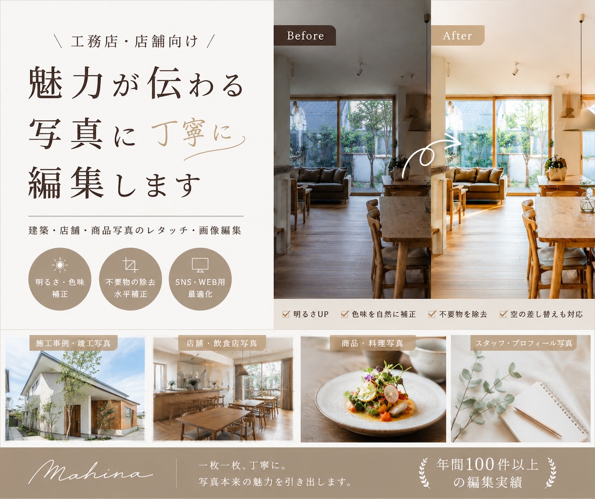 魅力が伝わる写真に丁寧に仕上げます 現役フォトグラファーが迅速かつ丁寧にお仕上げします イメージ1