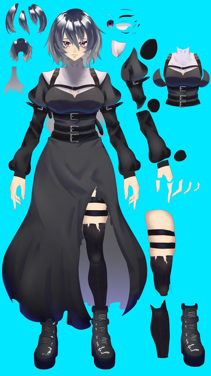VTuberモデルイラストを描きます 【商用利用OK】VTuberモデルイラストLive2D向け イメージ4