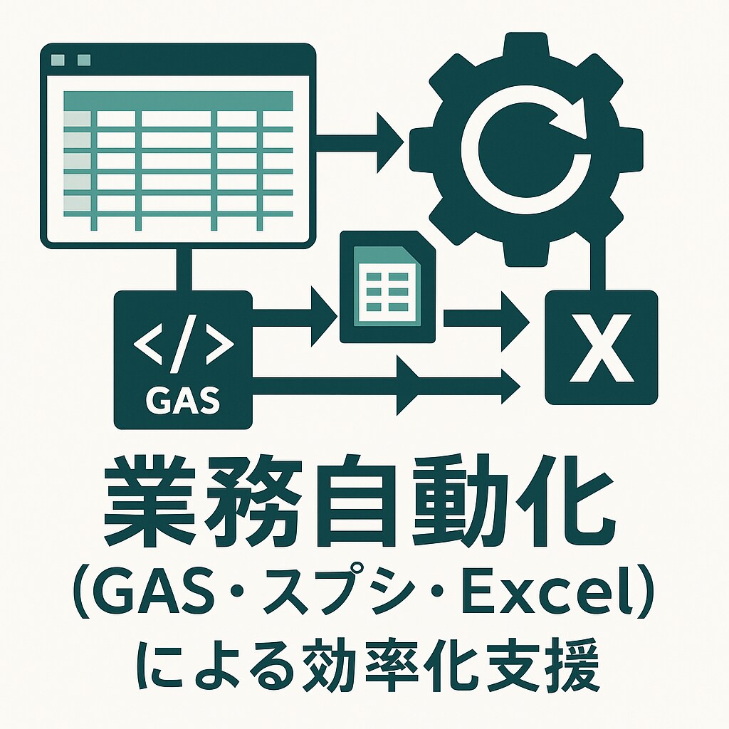 業務(GAS・スプシ・Excel)効率化支援します 手作業を減らし、仕組み化で“戻らない”業務フローを作ります イメージ1