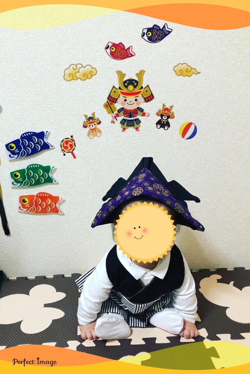端午の節句に使える布かぶとをお作りします 柄が5種類からお選び頂けます。 イメージ3