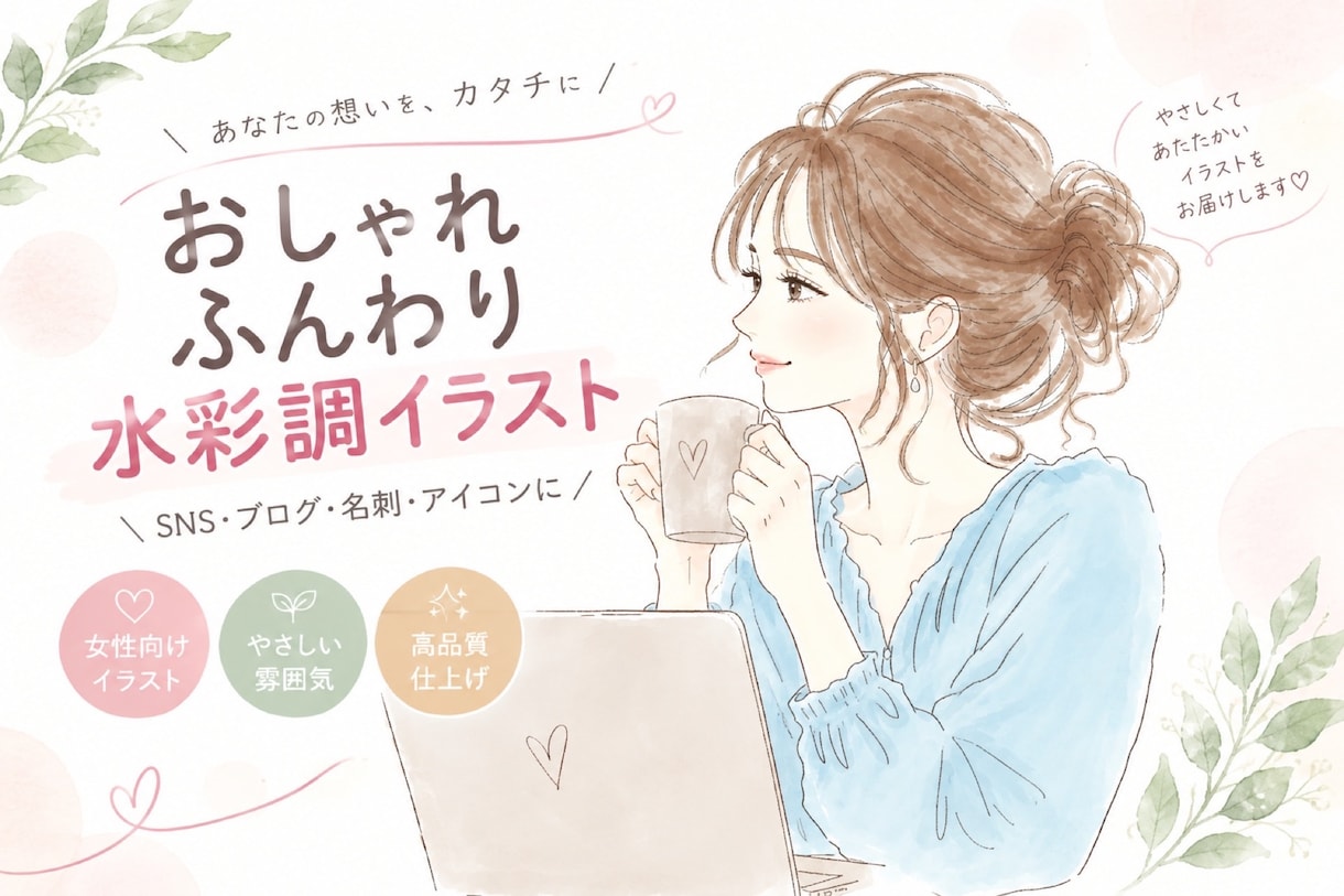 あなただけの「やさしい雰囲気」アイコンお描きします 大人かわいい。あなただけのアイコン イメージ1
