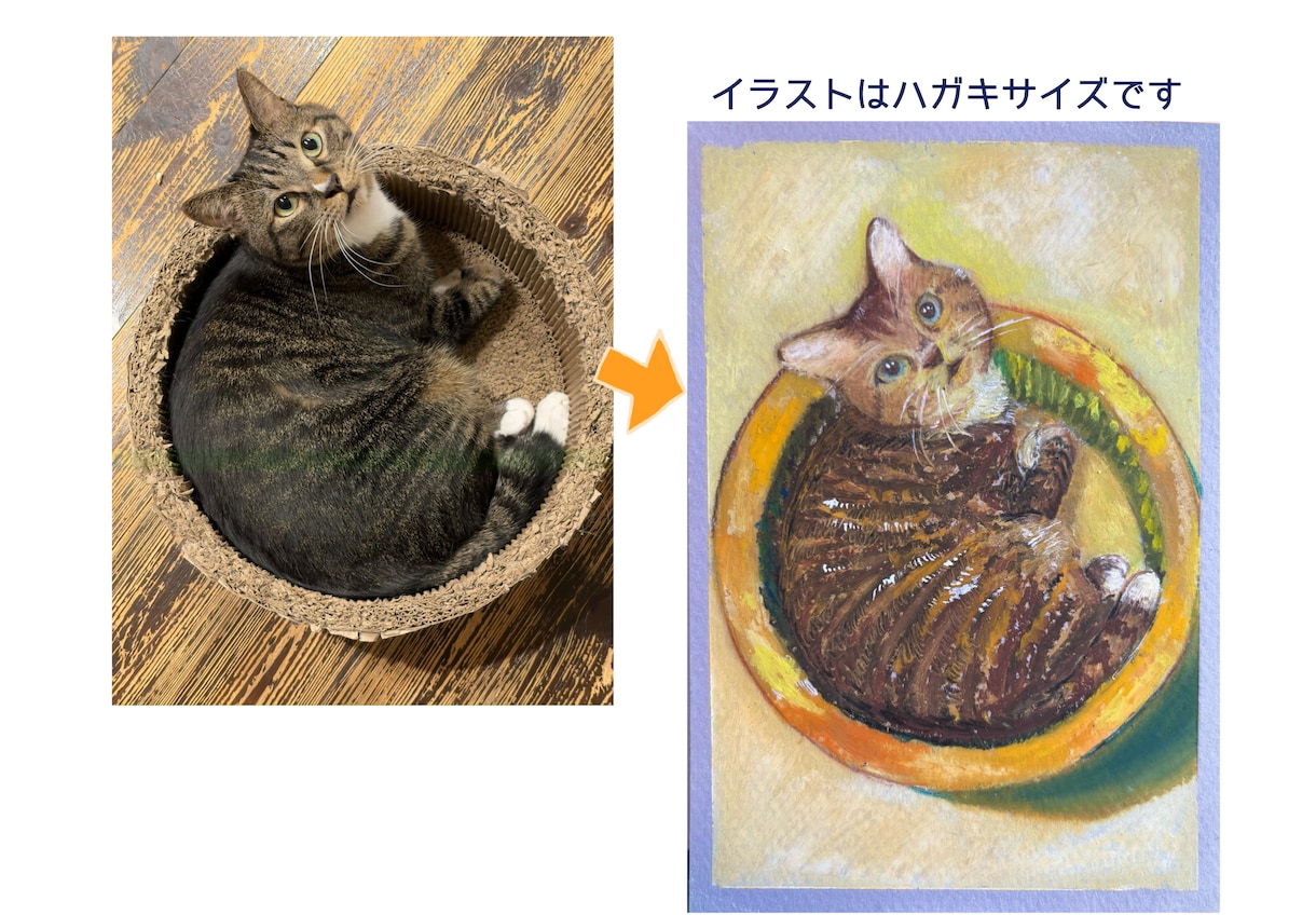 愛するペットのアートをお描きします 写真を元に、リッチなオイルパステルアートを作ります。 イメージ3