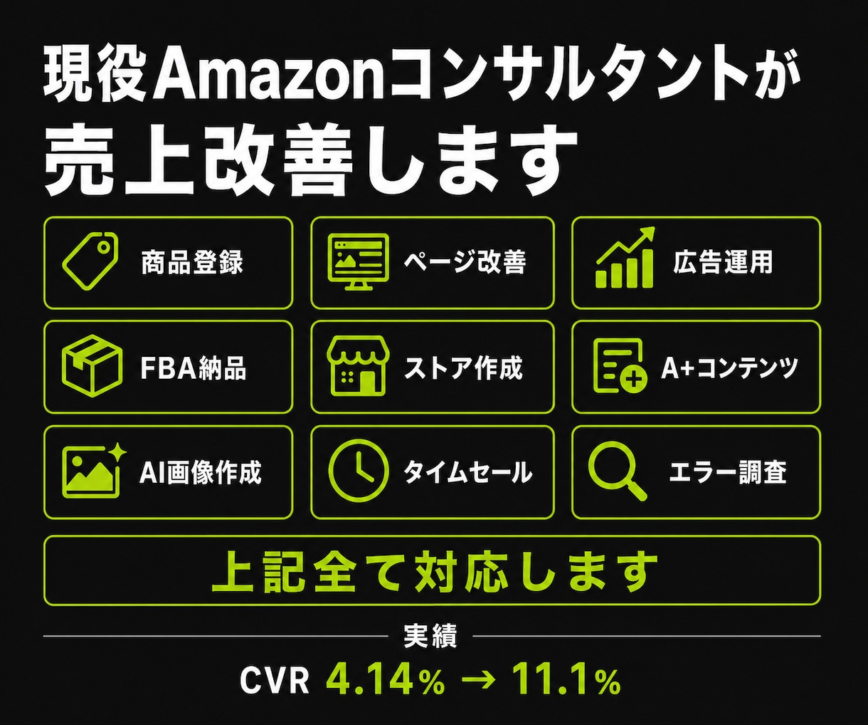 モニター価格実施中！Amazon売上UPします 商品ページ改善、AI画像作成、広告運用まで丸ごと対応可能 イメージ1