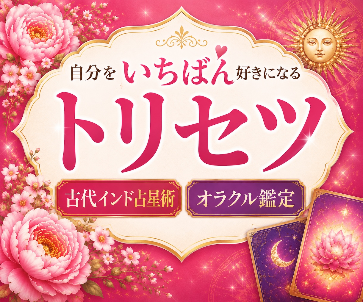 プレミアムトリセツ◆自分をいちばん好きになります 質問1回無料◆インド占星術×オラクルカードで深く視ます イメージ1