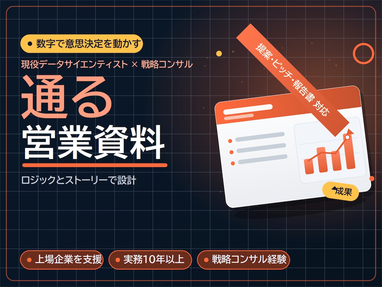 通る営業資料を構成から作成します 戦略コンサル×データ｜ストーリーと数字で意思決定を動かす一式 イメージ1