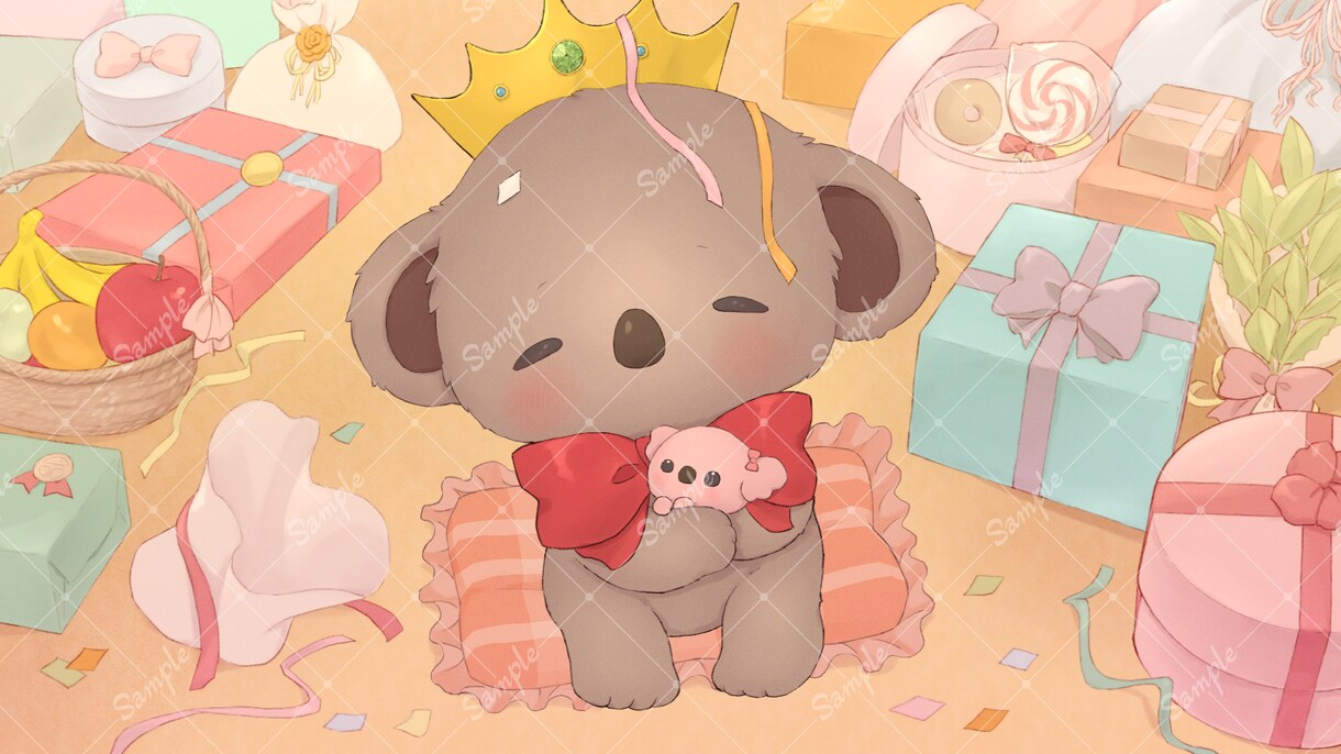 むっちりほわほわしたイラスト描きます アイコンやサムネなど様々な用途にお使いください イメージ9