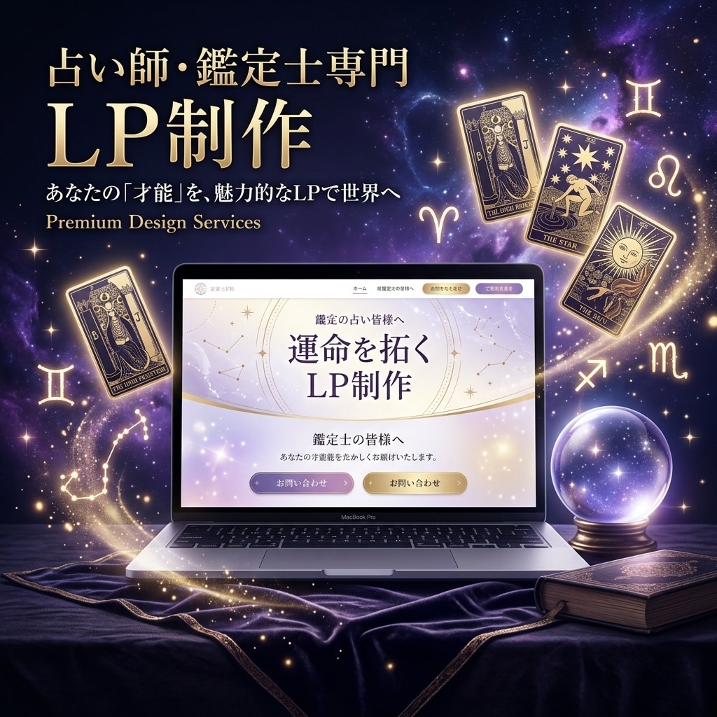 集客できるHP【占い師専門】をプロが制作します あらゆる占術を、神秘的なデザインで表現。 イメージ3