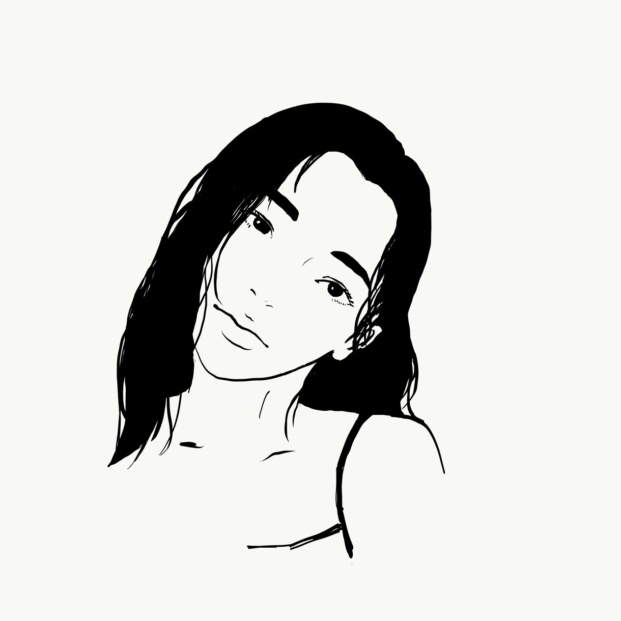 SNS（インスタなど）の似顔絵アイコン描きます シンプルでオシャレな自分だけの似顔絵風アイコン！ イメージ1