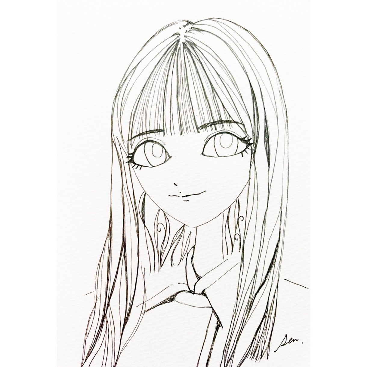 SNS用の似顔ドローイングをお描きします SNSやプロフィールに。繊細な線で描く、あなたらしい似顔絵 イメージ5