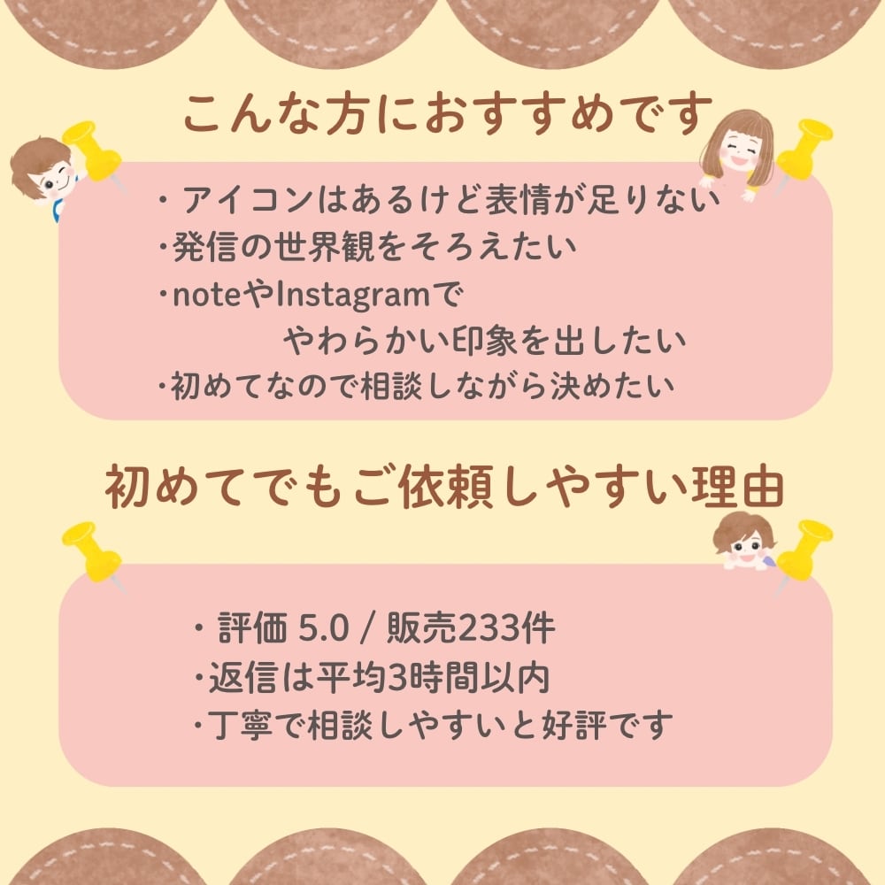 使いやすい表情違いイラスト5点セット描きます やわらかく親しみやすい印象に。修正OK / 初めてでも安心 イメージ5