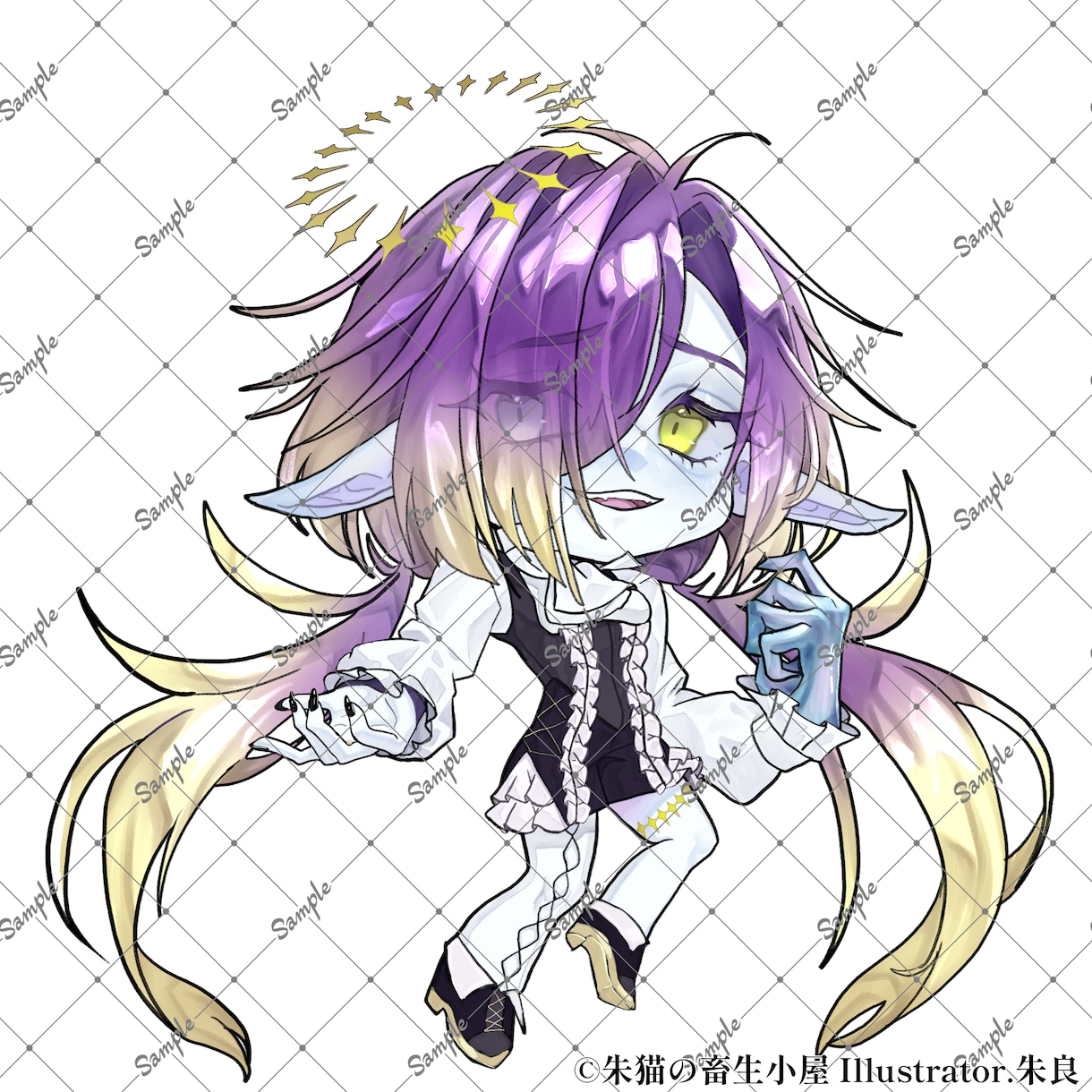 厚塗りで可愛いSDキャライラストを描きます グッズ、アイコン、スタンプ、ステッカー等 イメージ4