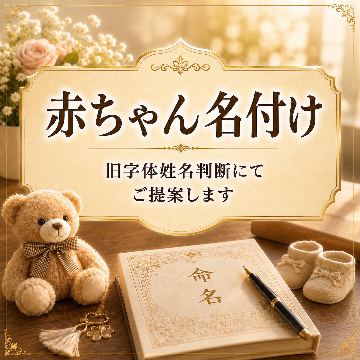 姓名判断で大切な赤ちゃんのお名前をご提案します 一生の宝物☆ご家族の想いを大切に命名のお手伝いします。 イメージ1