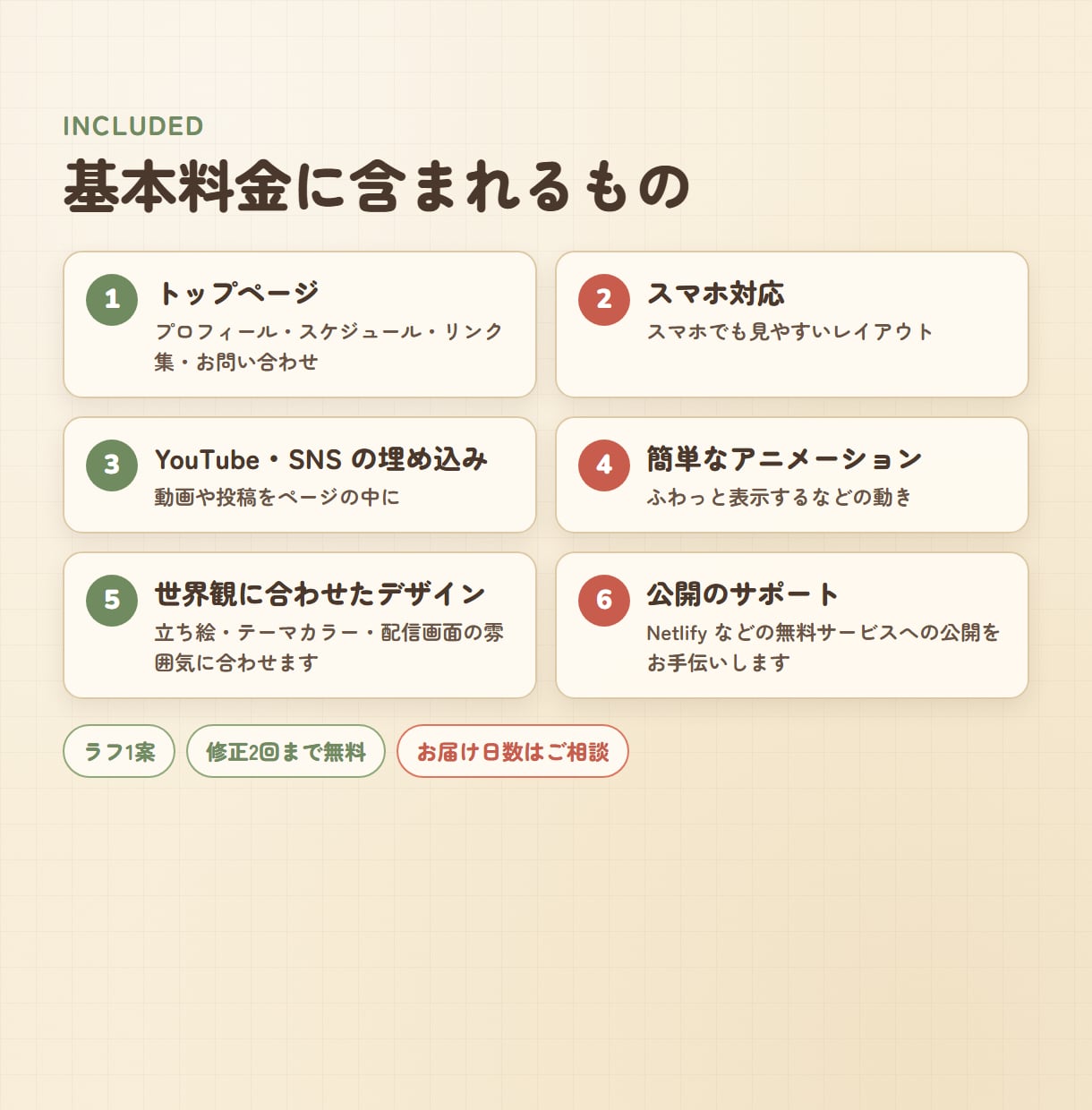 VTuber活動者向け！魅力が伝わるHP制作します SNSやBOOTHもまとまる、あなただけの公式HP！ イメージ2