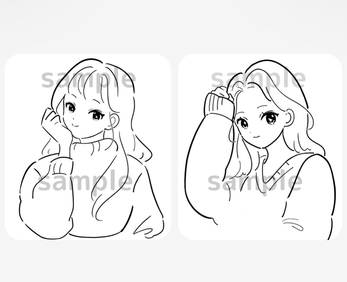 シンプル︎✦︎おしゃれな線画風イラスト描きます オプション3点無料︎✦︎カスタム自由自在 イメージ7