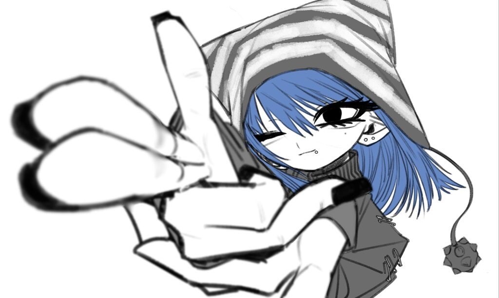 ダークなかっこ可愛い女の子描きます ピアス、ウルフなどかっこ可愛い印象の女の子が好きな方！！ イメージ3
