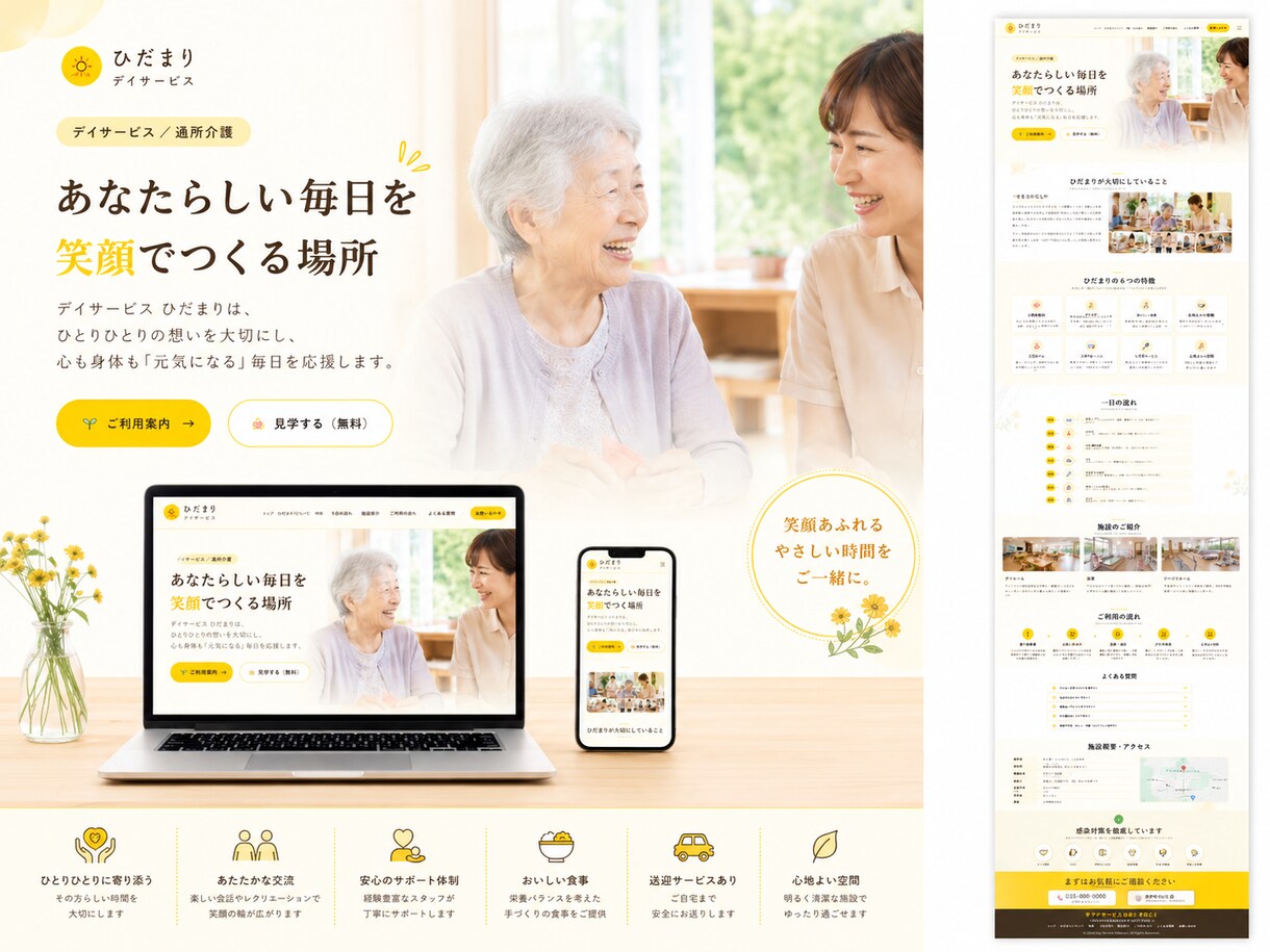 WordPressで介護福祉ホームページ制作します 元相談業務5年の経験でケアマネさんやご家族に伝わるHP作り イメージ5