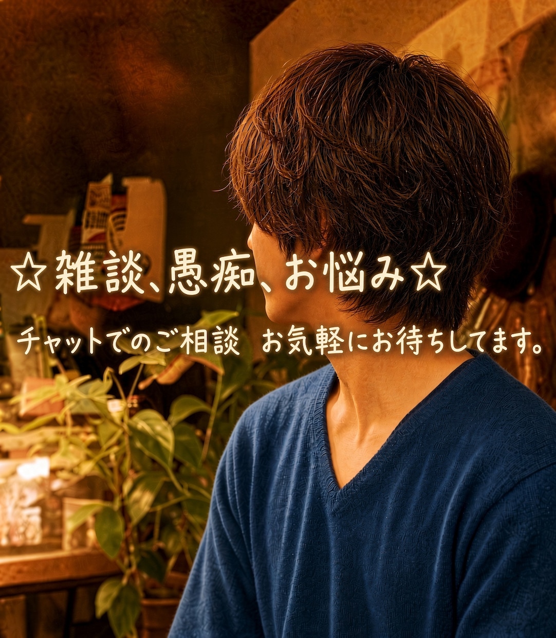 チャットで優しくお話をお聞きします 誰かに聞いてほしいときの、気軽な話し相手になります♪ イメージ1