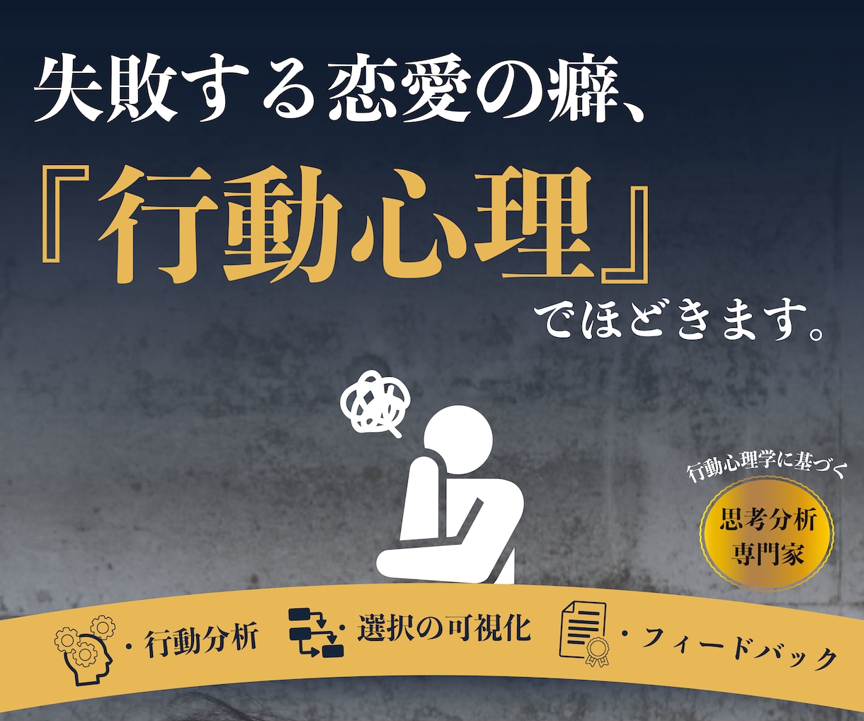 行動心理学に基づいたアドバイスをします なぜか同じ失敗を繰り返す…その無意識の癖を可視化します！ イメージ1