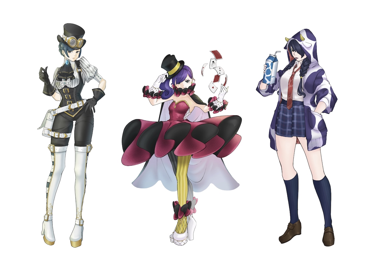 キャラクターイラスト、アイコン等を制作します バストアップから全身まで承ります！ イメージ6